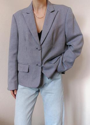 Винтажный пиджак гусиная лапка жакет пиджак блейзер zara mango bershka cos h&amp;m
