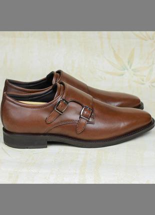 Мужские классические туфли монки ecco calcan оригинал 39-40 р. 25,5-26 см.