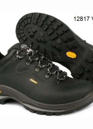 Полуботинки мужские гриспорт  (grisport) италия модель 12817 d19 чёрный кожа