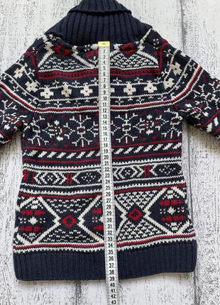 Крутая кофта свитер вязаный котон h&m 2-4года5 фото
