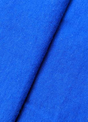Футболка синяя мужская однотонная базовая повседневная хлопковая6 фото