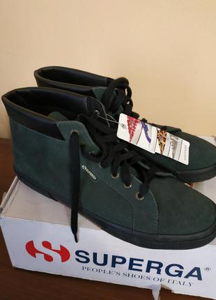 Черевики шкіряні, високі кеди superga