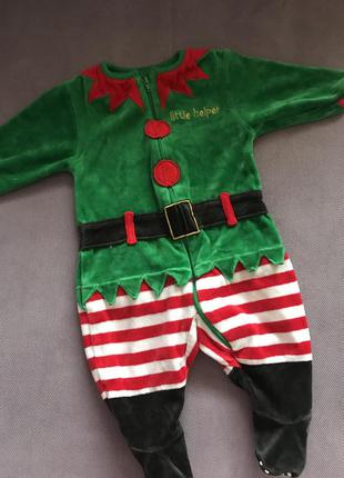 Велюровый человечек mothercare эльф, 0-3 месяца