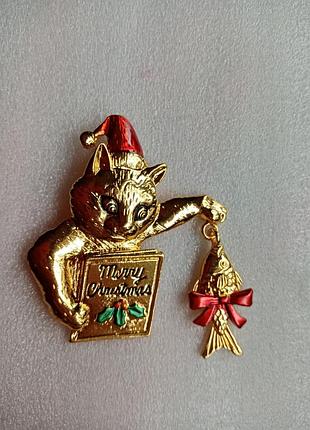 Брошь "счастливого рождества"