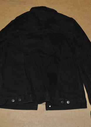 Asos чорна чоловіча куртка джинсовці джинсова6 фото