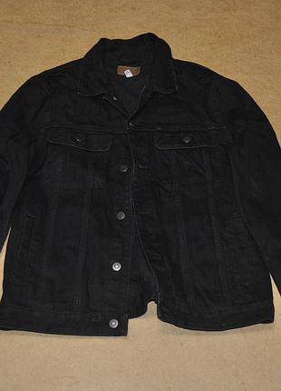 Asos черная мужская куртка джинсовка джинсовая