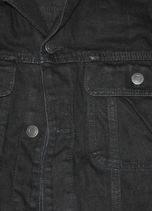 Asos чорна чоловіча куртка джинсовці джинсова2 фото