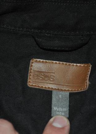 Asos чорна чоловіча куртка джинсовці джинсова3 фото