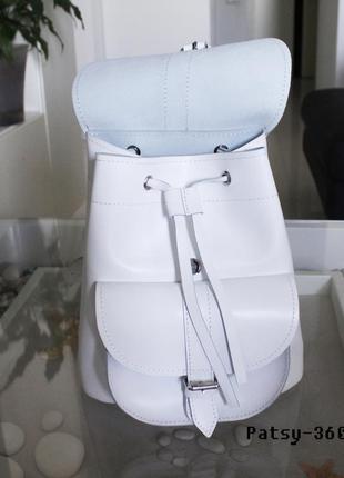 Жіночий шкіряний рюкзак "patsy" білий5 фото
