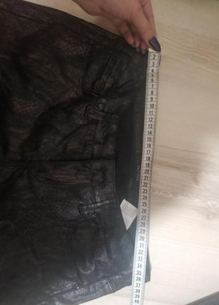 Новые брюки шиани под кожаные с принтом питона5 фото