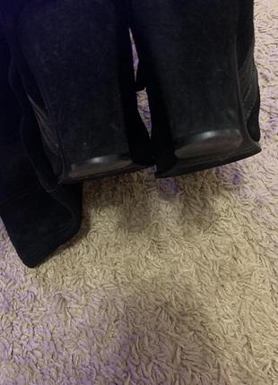 Чоботи осінні, замшеві