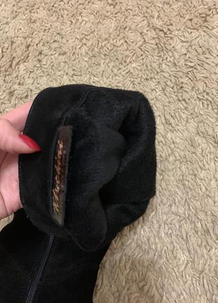 Чоботи осінні, замшеві