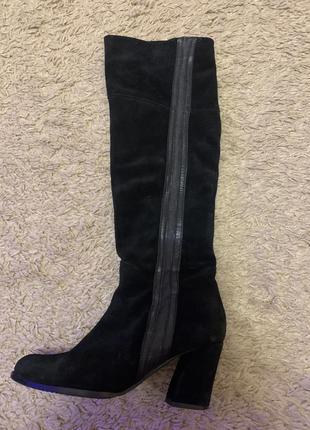 Чоботи осінні, замшеві