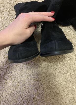 Чоботи осінні, замшеві