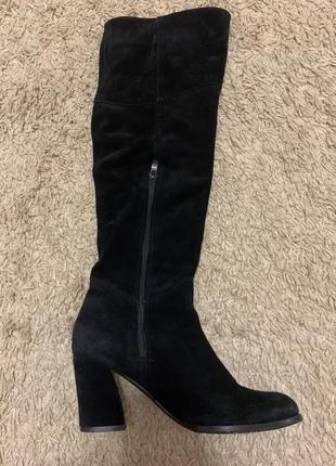 Чоботи осінні, замшеві