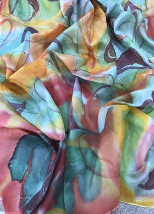 Шёлк 100%. красочный платок в стиле аrt3 фото