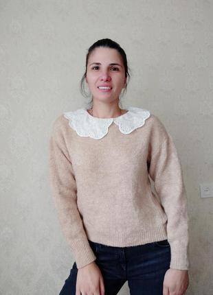 Теплый свитер с воротником primark
