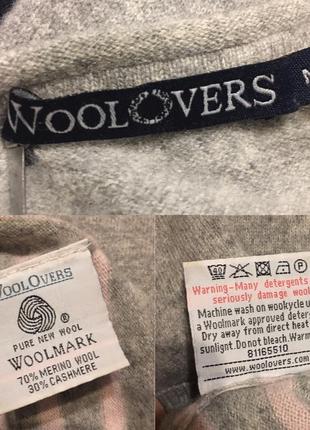 Джемпер серый кашемир мериносовая шерсть woollovers8 фото