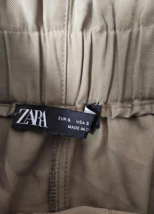 Оригинальные натуральные штаны zara  на высокой посадке размер s-m2 фото