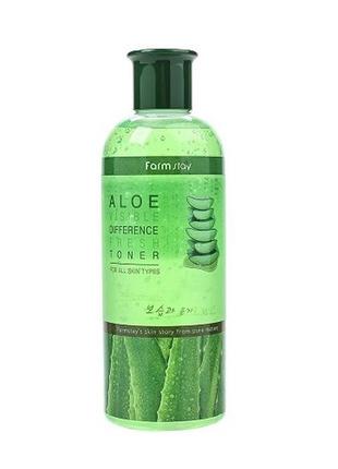 Зволожувальний тонер з екстрактом алое farmstay visible difference fresh toner aloe