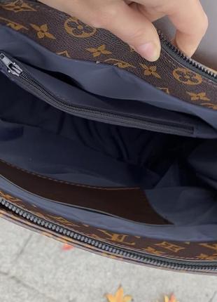 Clikshop качественный женский рюкзак сумка трансформер в стиле луи витон коричневый7 фото