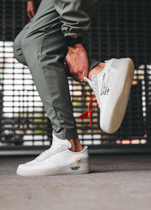 Кросівки, кросівки nike air force 1 off-white white