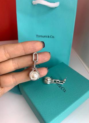 Брендовые серьги с жемчугом майорка, посеребрение. люкс