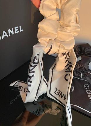 Брендовая шелковая резинка с ленточкой. люкс качество