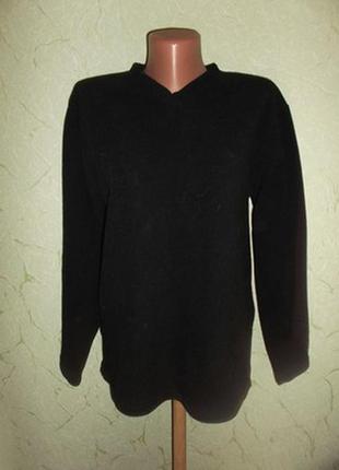 Толстовка черная свитерок пуловер флис р. l - ben sherman