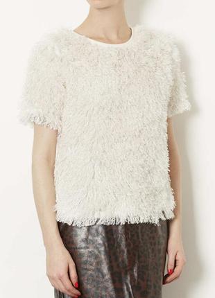 Пушистая футболка topshop extreme furry tee1 фото