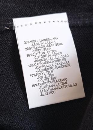 Итальянский свитер с вырезом стоечкой moni & co s/m, l/xl, шерсть, шелк, кашемир.5 фото