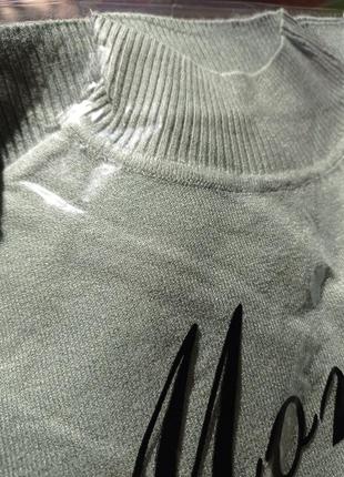 Итальянский свитер с вырезом стоечкой moni & co s/m, l/xl, шерсть, шелк, кашемир.7 фото