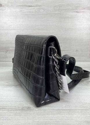Женская сумка клатч «келли» черная2 фото