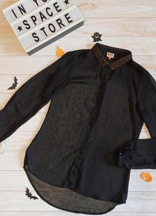 Нарядная новогодняя блуза черная с красивым воротником1 фото