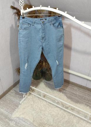 Рваные джинсы мом р 48