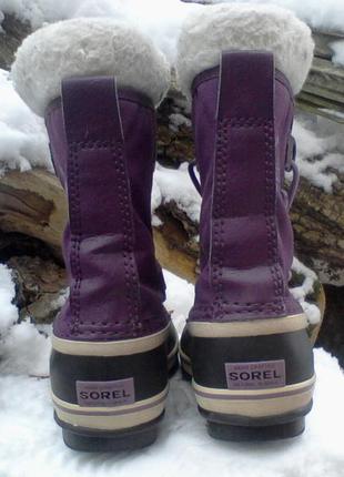 Чоботи зимові теплі чобітки sorel від columbia сноубутсы, 22-23 см7 фото