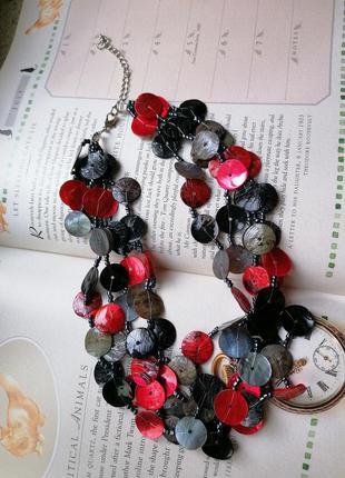 Колье с натуральным перламутром