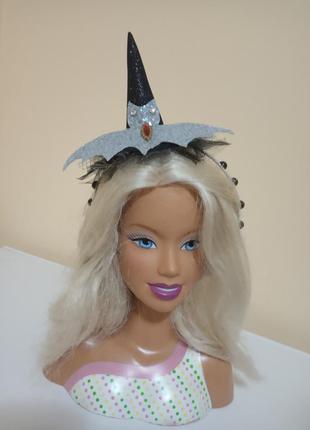 Ободок на праздник хеллоуин шляпка летучая мышь1 фото
