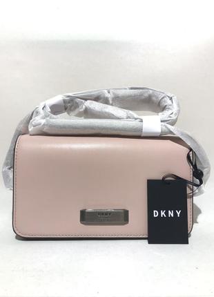 Сумка кроссбоди кожаная dkny val flap crossbody leather bag r01ekh35 оригинал5 фото