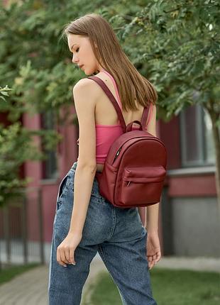 Городской женский бордовый рюкзак очень удобный и мега стильный