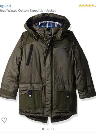 Зимова подовжена куртка парка на хлопчика 4 роки