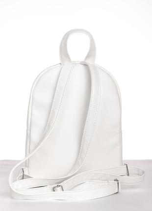 Підлітковий білий місткий маленький рюкзак для прогулянки3 фото