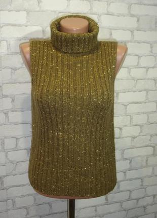 Шерстяна в'язана жилетка - гольф "tom tailor" 44\46\48 р.