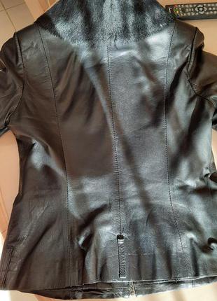 Concordia шкіряна куртка з хутром поні2 фото
