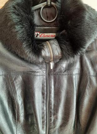 Concordia кожаная куртка с мехом пони3 фото