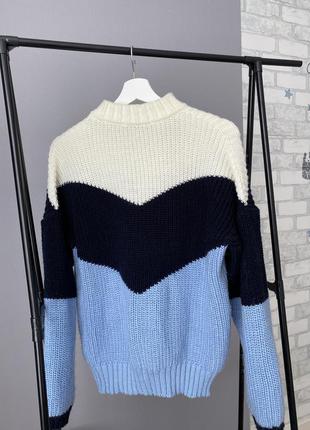 Теплий светр триколірний2 фото