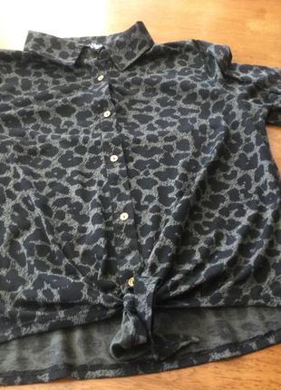 Распродажа — трикотажная  комбинированная  блуза - рубашка  -  от zeno.4 фото