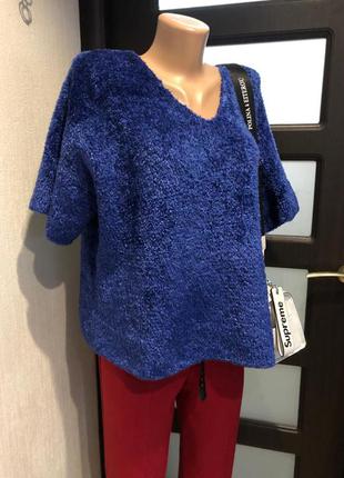 Свободный яркий джемпер свитер кофта