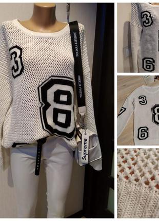 Свободный лёгкий джемпер свитер кофта