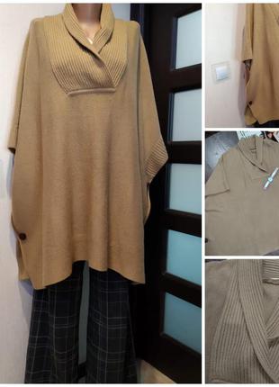 Вільний тепле пончо накидка